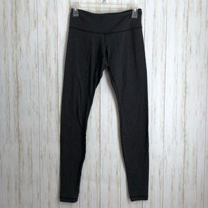 lululemon Charcoal Striped Wunder Under Leggings